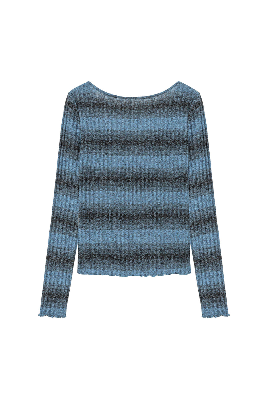 CHUU Color Matching Stripe V-Neck Slim Top