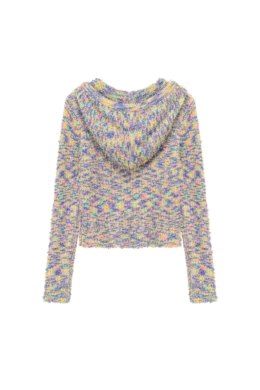 CHUU Fuzzy Hooded Knit Cardigan