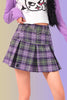 Pleated Check Mini Skirt
