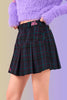 Dont You Dare Check Pleated Skirt
