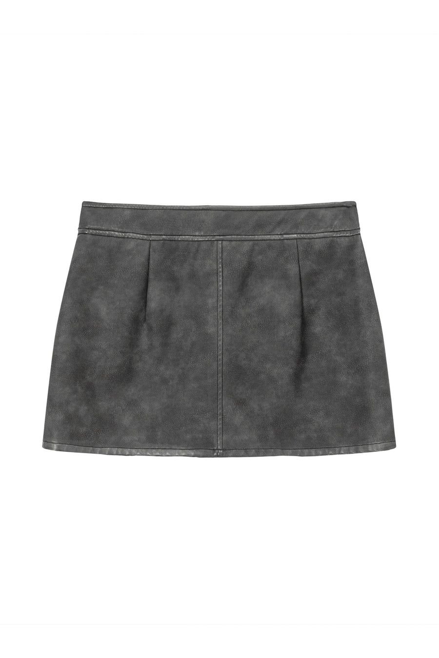 CHUU Zipper Leather Mini Skirt