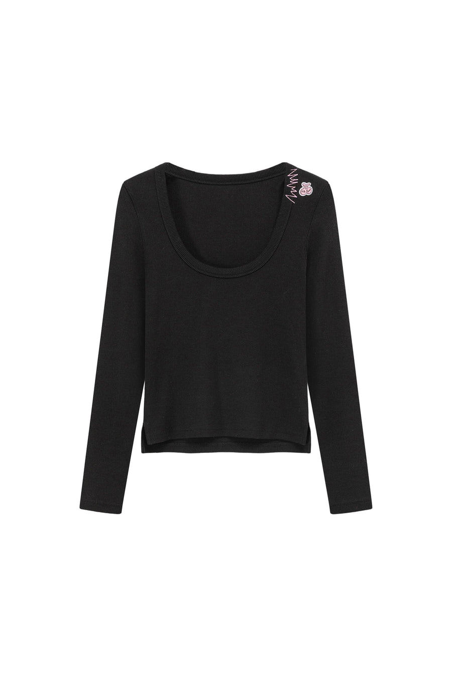 CHUU U Neck Basic Long Sleeve T-Shirt