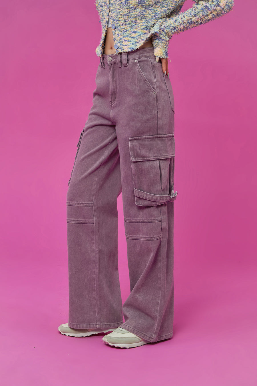 CHUU Pocket Color Straight Jeans